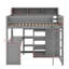 Lit mezzanine simple avec tablettes et garde-robe-1444365823