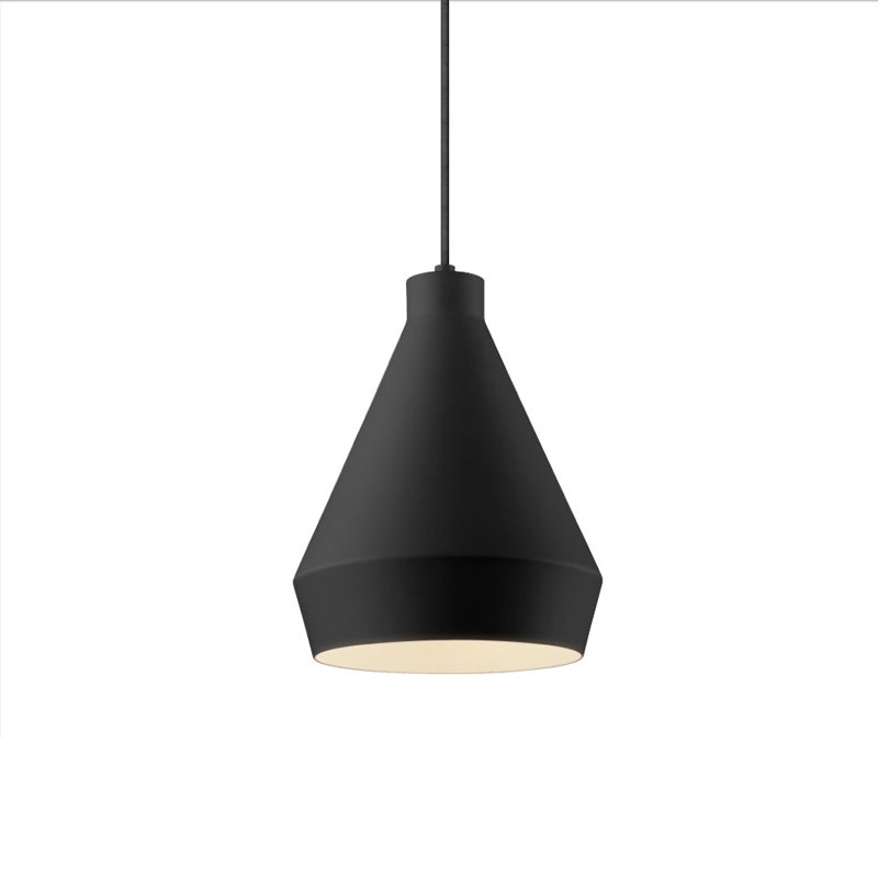 Koma 1-Light LED Single Cone Pendant, Satin Black, GU24/Twist and Lock