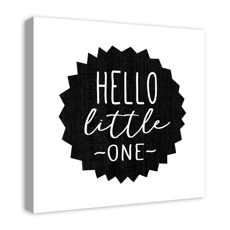 Art sur toile hello little one Macomber, Toile tendue, H 24 po x l 24 po x P 1,25 po