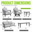 Table basse d'appoint 6 pièces