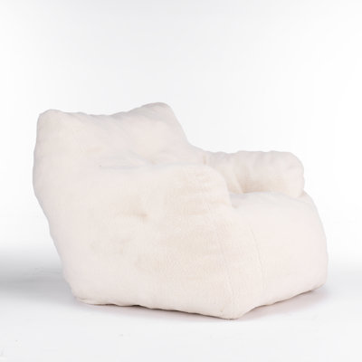 Soft Chair With Foam - White For A Stylish Indoor Look Comfy Fabric Enhances Bedroom Decor