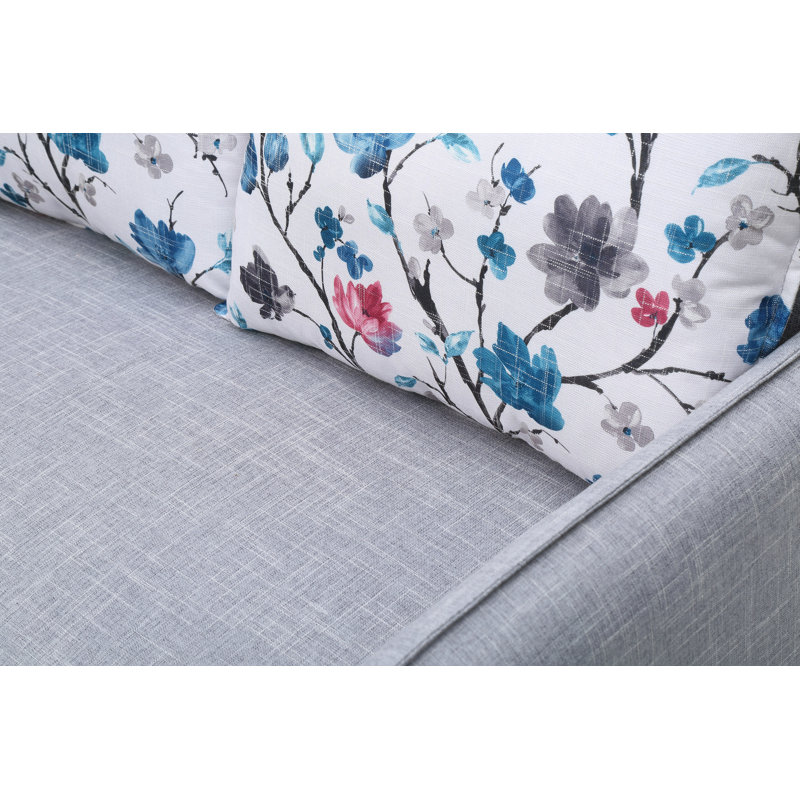 Holmsten Upholstered 51.6'' Loveseat, Gray