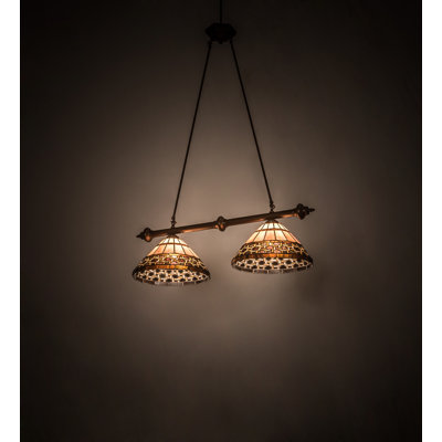 Luminaire suspendu linéaire 2 lumières Bryne