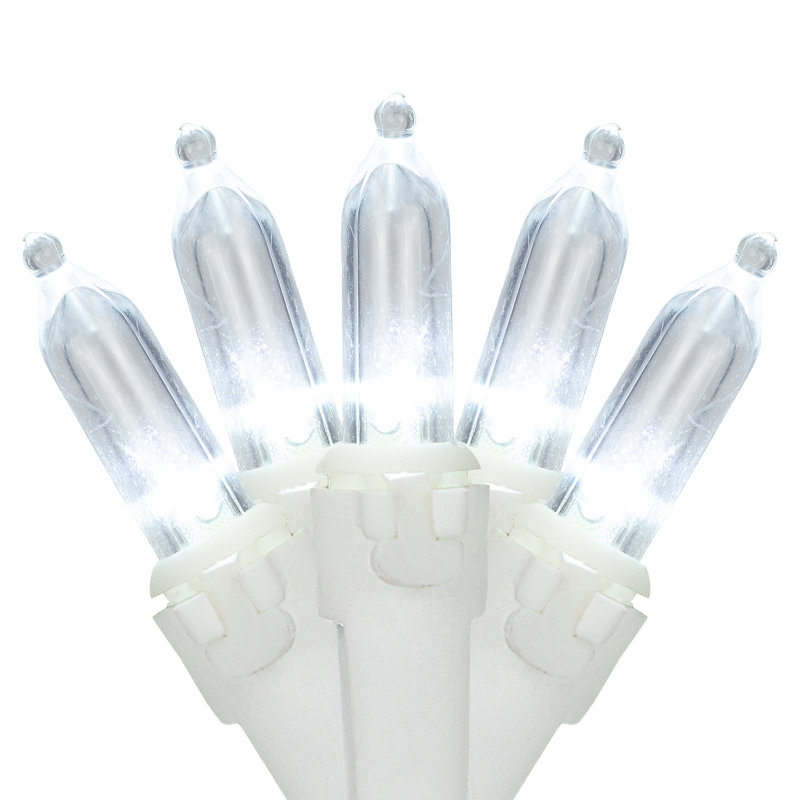 Guirlande de 100 lumières DEL, Blanc parfait / blanc, 50