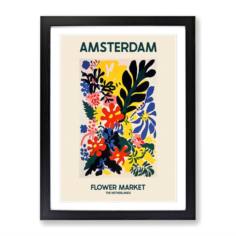 Amsterdam Flower Market Exhibition 2 - Single Picture Frame Print on Wood, 34cm H x 25cm W x 2cm D