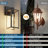 Outdoor Wall Lights, Waterproof Lanterns with Frame and Clear Glass Shade, Exterior Front Porch Lights Matte Black Wall Sconce, Modern Mounted Lighting for Patio Entryway Hallway