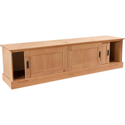 Abriana Unfinished TV Stand with Fireplace Included