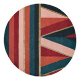 Hand Tufted Area Rug in Red/Blue