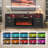 70" Modern TV Stand with Electric Fireplace and LED Lights, Black Entertainment Center with Large Storage