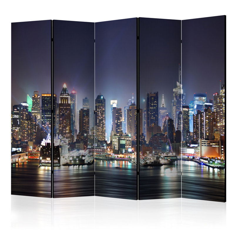 Ordway Solid Wood Folding Room Divider, 5