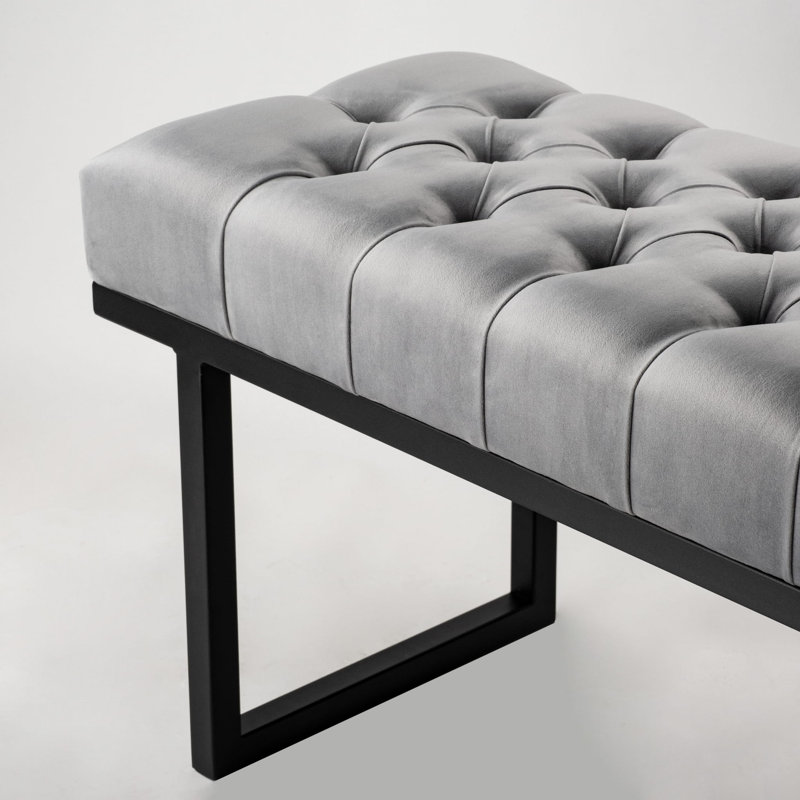 Ersilia Velvet Upholstered Bench, H40 x W70 x D40cm