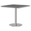 Table carrée bistro moderne tulipe 31,5 pouces avec plateau en faux marbre, facile à assembler, structure en métal robuste