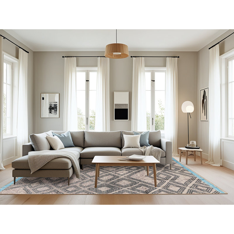 Tapis abstrait moderne 4309, Rectangle 8 pi x 10 pi