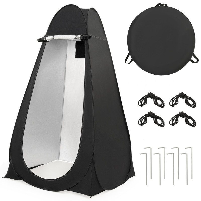 ROPODA Pop Up Toilet Tent, Polyester Portable Camping Shower Tent with Carrying Bag, UV Protection, Water-resistant, Pop Up Changing Tent for Beach, Picnic, Fishing, Hiking