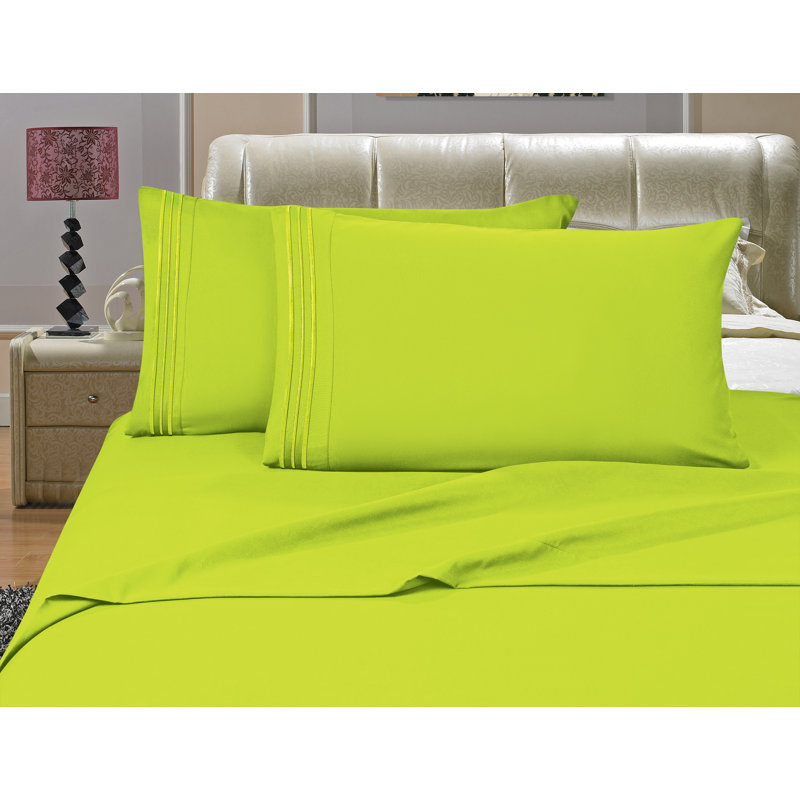 Brunelle 100% Microfiber Sheet Set, Burgundy