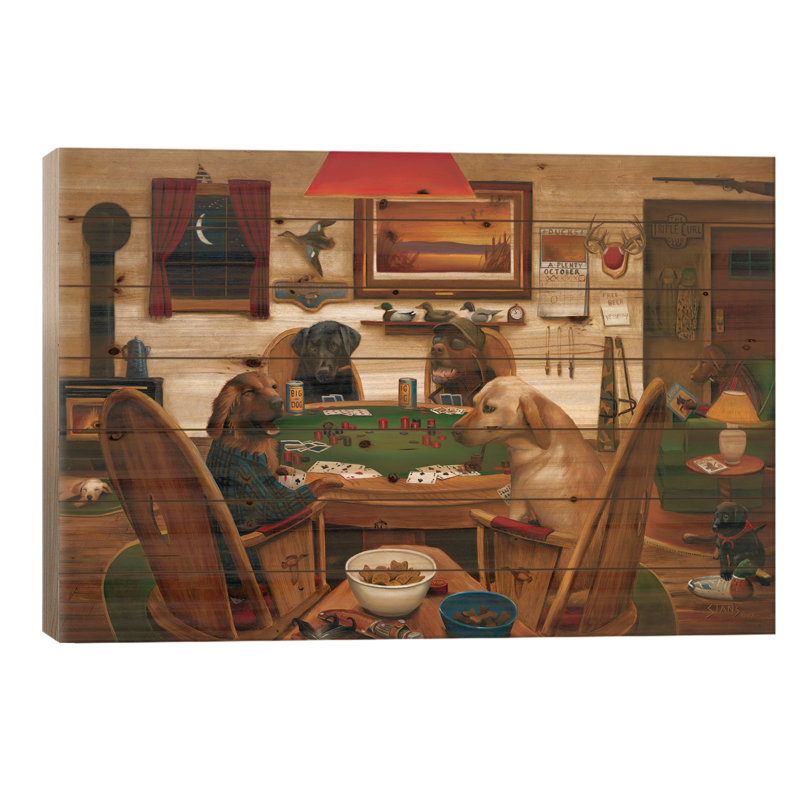 " Duck Hunters " by Leo Stans, 18" H x 26" W x 1.5"D