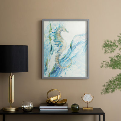 New Seahorse, reproduction encadrée - bois massif