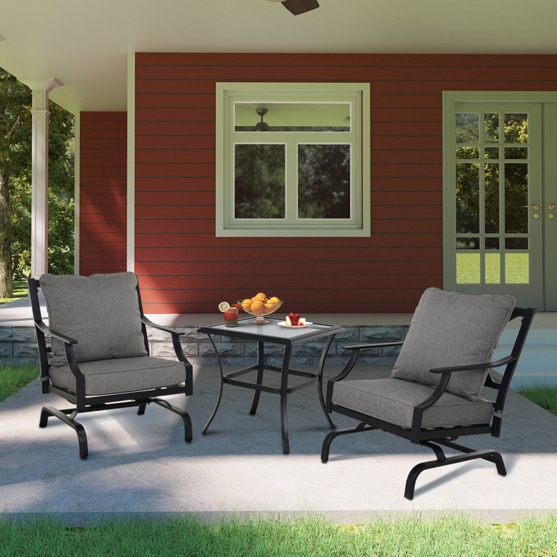Marchant 2 - Person Patio Conversation Set with Cushions