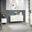 Augusta Curve 2-Drawer Bedside Table, White Wash