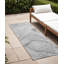 Tapis de couloir d'extérieur 8 po gris