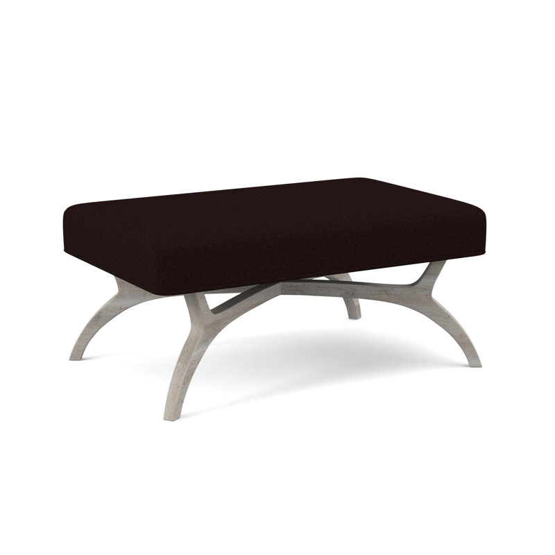 Ansel Upholstered Bench, Bisque, Filigree Ivory
