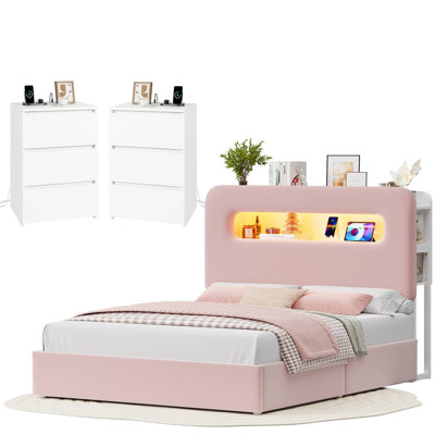 Upholstered 3-Piece Storage Bedroom Set
