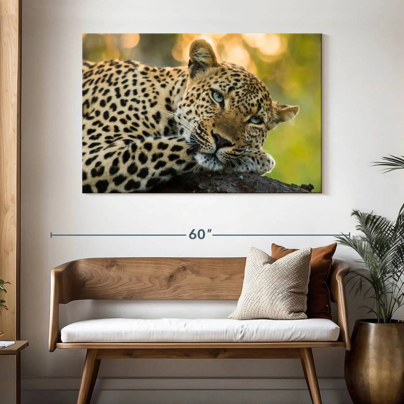 Leopard On A Tree, 32" H x 48" W