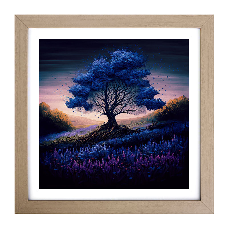 Single Picture Frame Print on Wood, Walnut
