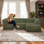 Canapé modulaire modulaire en chenille de 106 po avec méridienne-778757935