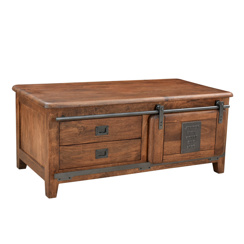 Gratian Solid Wood Coffee Table with Storage
