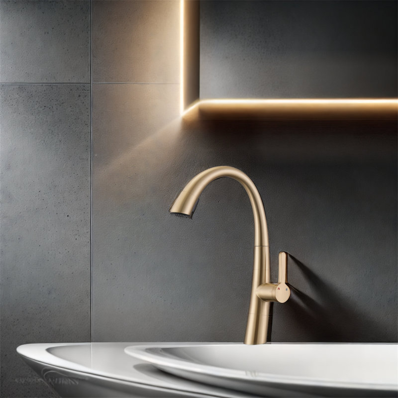 MONSFEST Kitchen Faucet, Gold