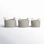 Handmade Coastal Fabric Basket - Set of 3