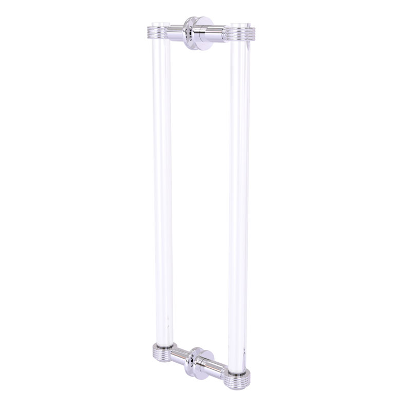 Poignée de porte de douche dos à dos Margolis, Chrome poli, H 19 po x l 1,7 po x P 7 po