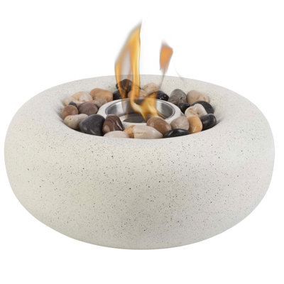 Akylah Tabletop Fire Pit - Bioethanol or Rubbing Alcohol Smokeless Firepit with Ceramic Wool and Extinguisher - Indoor and Outdoor Fire Pits by Pure Garden