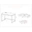 Litty 48"W Metal Base Writing Desk with Power Outlet-1134569458