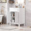 Meuble-lavabo de salle de bain avec lavabo supérieur, 2 portes à fermeture douce-1687775350