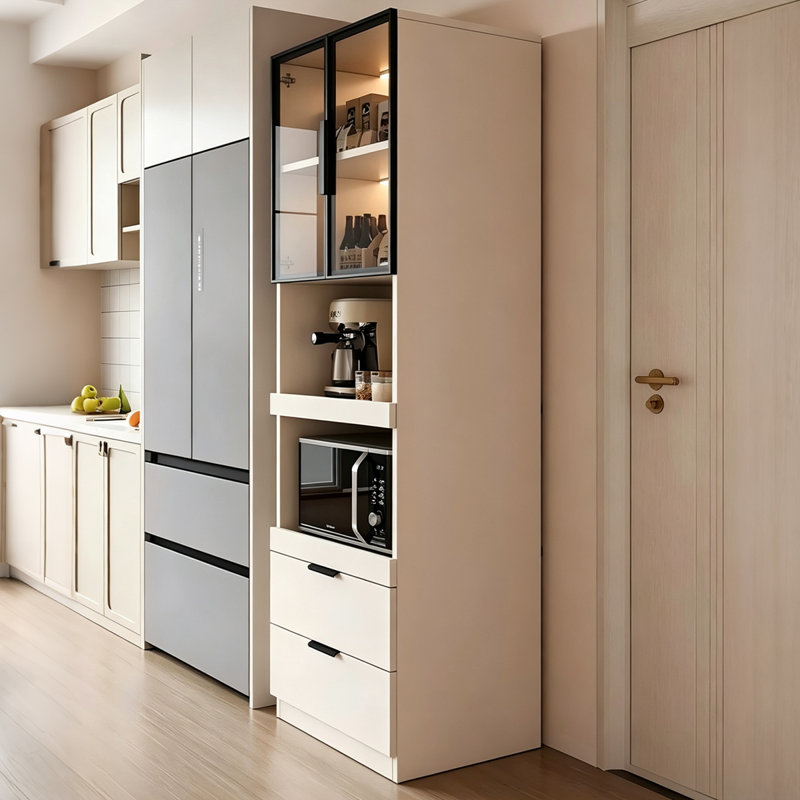 Buffet 23,62 "en aluminium kaki, H 78,74 po x l 23,62 po x P 15,75 po