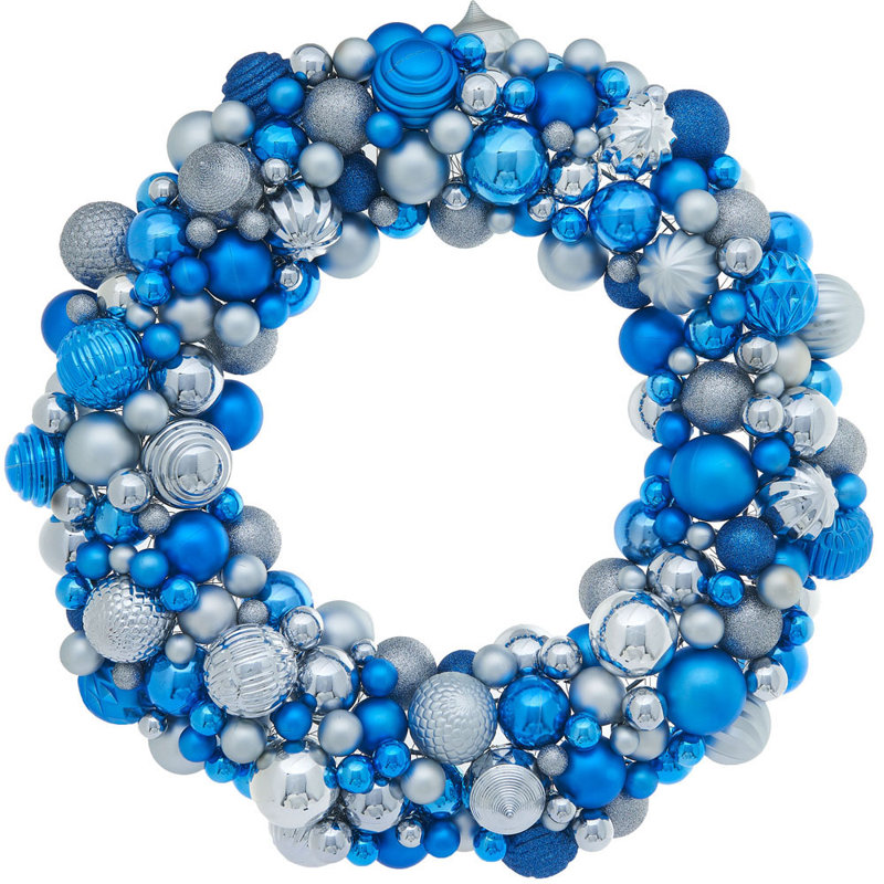 60cm Wreath, Blue