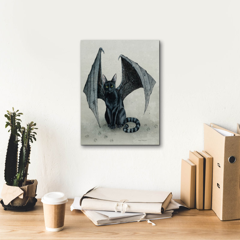«The City Battycat» par Maggie Vandewalle, H 16 po x l 12 po x P 0,75 po