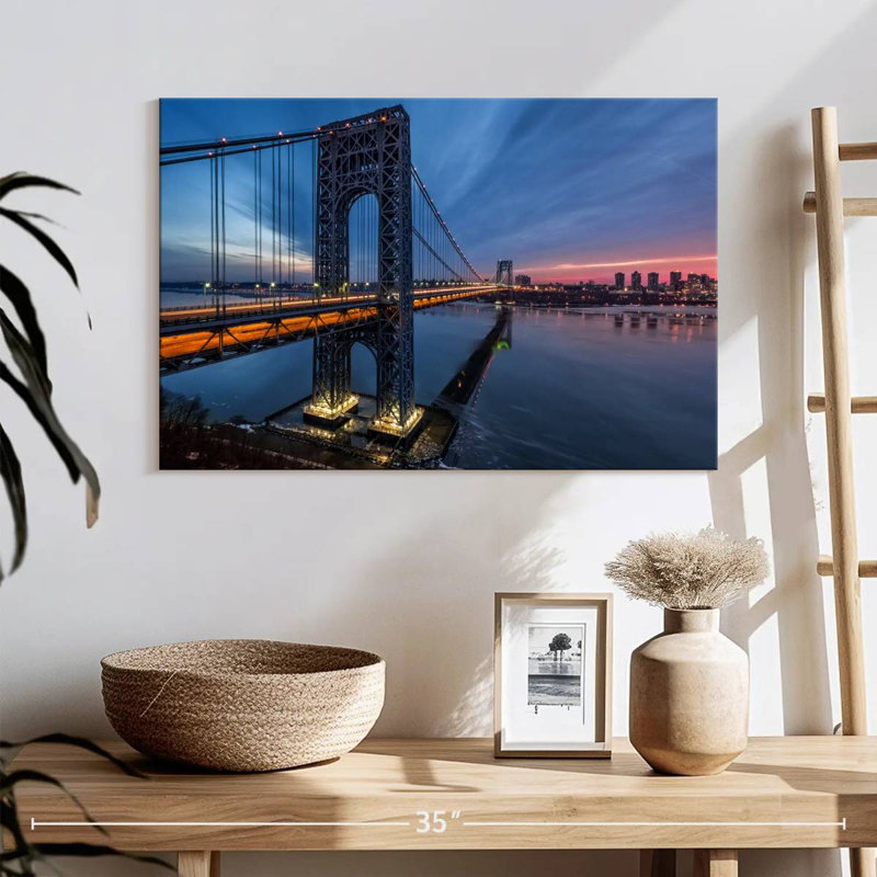 Lilie George Washington Bridge Daybreak, 16" H x 24" W
