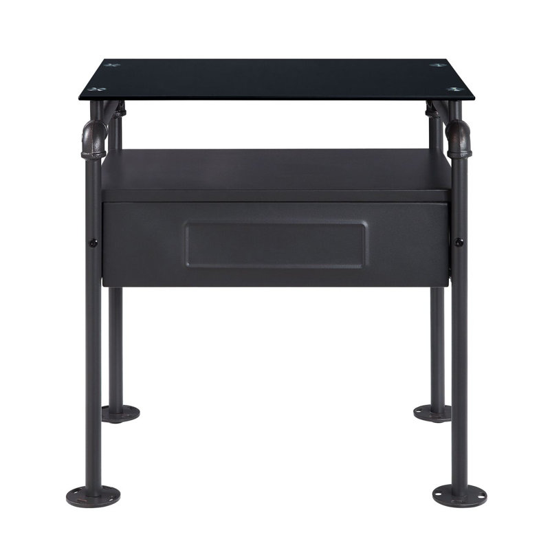 Table de chevet en verre Nropolis