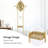 66.14"European-style brass floor clock with silent standing quartz clock design