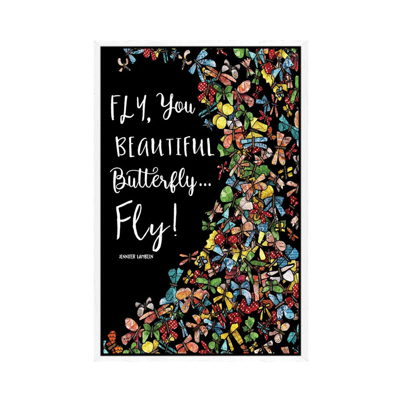Fly, You Beautiful Butterfly by Jennifer Lambein - Gallery-Wrapped Canvas Giclée on Canvas, Wrapped Canvas