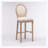Country Wooden Barstools with Upholstered Seating-353262826