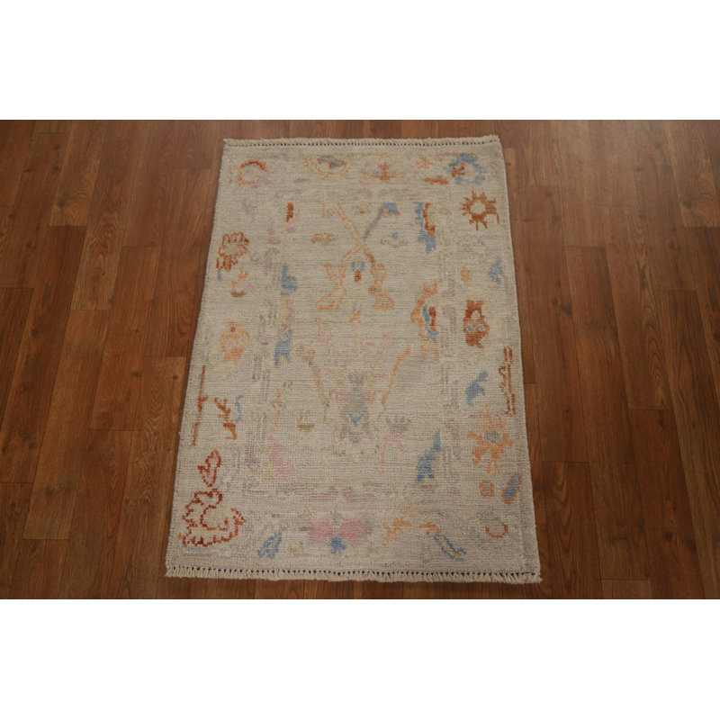 Muted Oushak Oriental Area Rug Wool 2x3