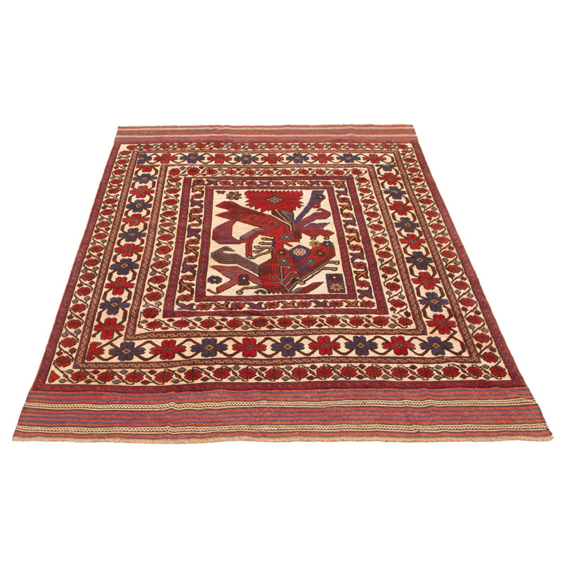 Tapis unique en laine noué à la main 6 pi 5 po x 8 pi 10 po nouvel âge Jitendriya