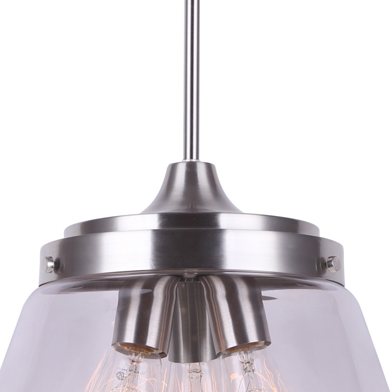 Cephas 3 - Light Single Pendant, Brushed Nickel