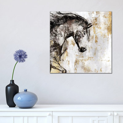 Equestrian Gold III - Wrapped Canvas Print