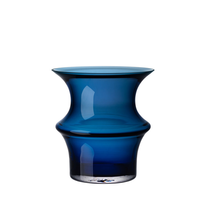 Vase de table en verre Pagod, Blanc, H 6,625 po x l 5,875 po x P 5,875 po