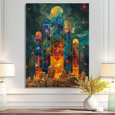 Pilier de cristal - Mystère antique - Espace, art mural